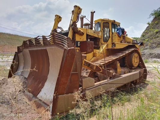 رنگ اصلی استفاده شده Caterpillar D11R بلدوزر با ریپر هیدرولیک