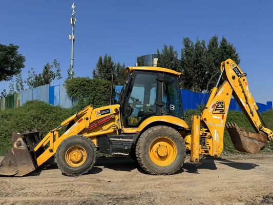 رنگ اصلی JCB 3CX بارگیری کننده استفاده شده 4 چرخ