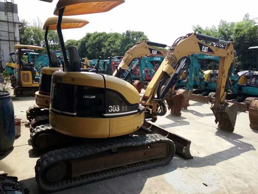 رنگ اصلی 303 CR استفاده شده CAT Excavator بهره وری انرژی استفاده شده CAT Mini Excavator