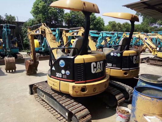 رنگ اصلی 303 CR استفاده شده CAT Excavator بهره وری انرژی استفاده شده CAT Mini Excavator
