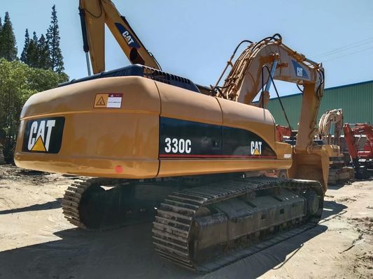 2001 سال استفاده شده خزنده نصب حفاری Caterpillar 330C CAT C9 موتور 250HP