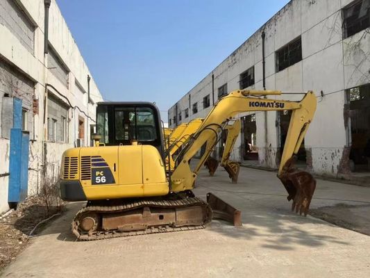رنگ اصلی استفاده شده Komatsu PC56MR-2 مینی حفاری در وضعیت عالی