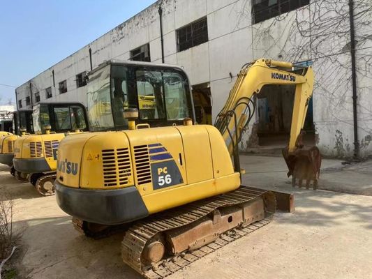 رنگ اصلی استفاده شده Komatsu PC56MR-2 مینی حفاری در وضعیت عالی