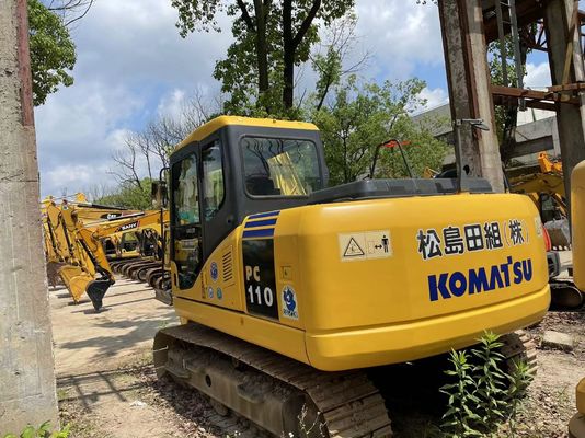 PC110-7 خزنده استفاده شده Komatsu Excavator کار سنگین دوم دست Komatsu Excavator