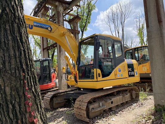 PC110-7 خزنده استفاده شده Komatsu Excavator کار سنگین دوم دست Komatsu Excavator