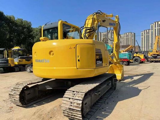 PC128US-8 استفاده شده Komatsu Excavator هیدرولیک Thumb Mini Crawler Excavator
