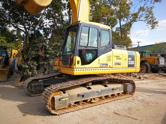 PC220-7 خزنده استفاده شده Komatsu Excavator اصلی ژاپن نگهداری آسان