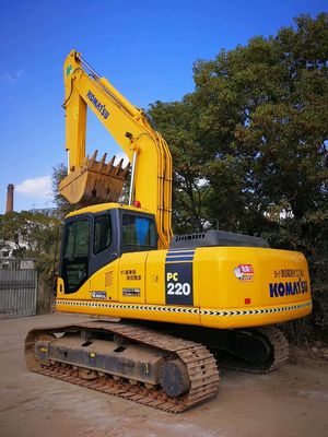 PC220-7 خزنده استفاده شده Komatsu Excavator اصلی ژاپن نگهداری آسان