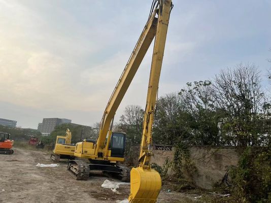 در اصل ژاپن استفاده شده Komatsu Excavator PC220-7 Crawler با بازوی 18 متری