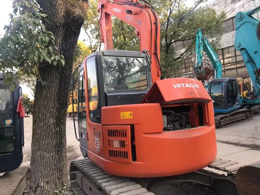 ژاپن استفاده شده حفاری ZX75US-3 انرژی کارآمد Hitachi Crawler Excavator