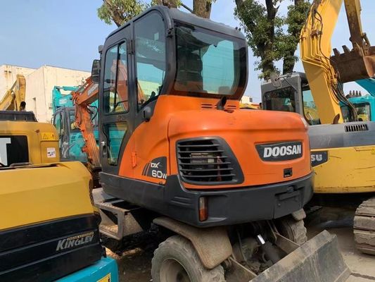 حفاری چرخ دوسان DX60W استفاده شده در حالت عالی/ حفاری چرخ دوسان مینی استفاده شده برای فروش