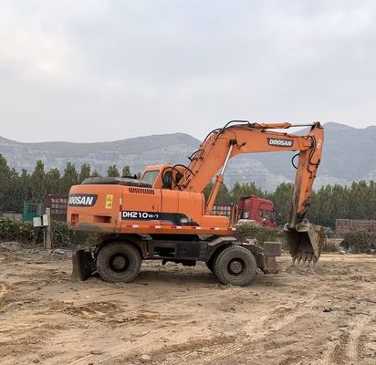 رنگ اصلی استفاده شده Doosan DH210W-7 چرخ حفاری در وضعیت خوب/ استفاده شده Doosan چرخ حفاری برای فروش