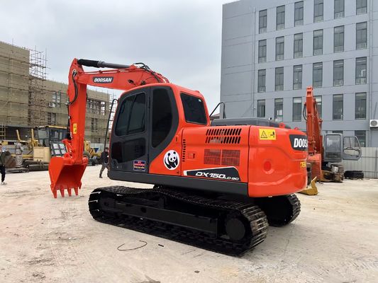 کرولر نصب شده DX150-9C استفاده شده Doosan Excavator اصلی کره همه کاره