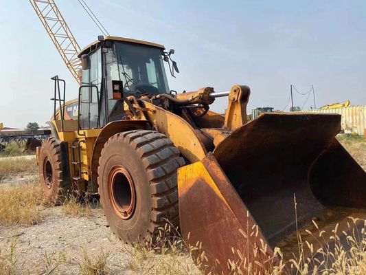 966H رنگ اصلی استفاده شده Caterpillar چرخ بارگیری در وضعیت خوب