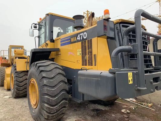 رنگ دوباره استفاده شده چرخ بارگذاری Komatsu WA470-6 بارگذاری دست دوم