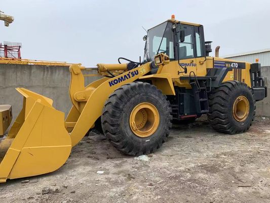 رنگ دوباره استفاده شده چرخ بارگذاری Komatsu WA470-6 بارگذاری دست دوم