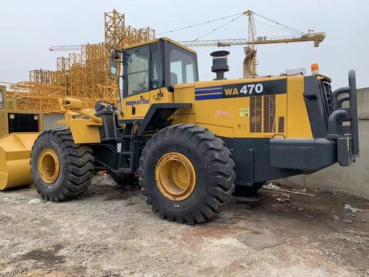 رنگ دوباره استفاده شده چرخ بارگذاری Komatsu WA470-6 بارگذاری دست دوم
