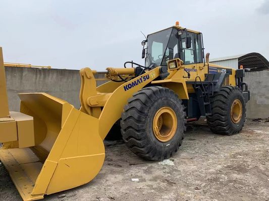 رنگ دوباره استفاده شده چرخ بارگذاری Komatsu WA470-6 بارگذاری دست دوم