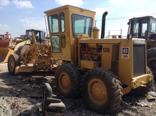 کار سنگین 12G استفاده شده Caterpillar Motor Grader کاهش سر و صدا کار آسان