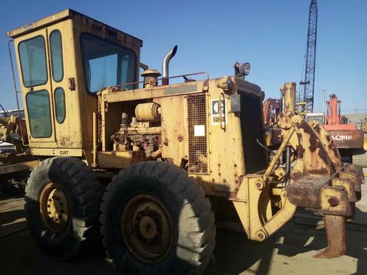 کار سنگین 12G استفاده شده Caterpillar Motor Grader کاهش سر و صدا کار آسان