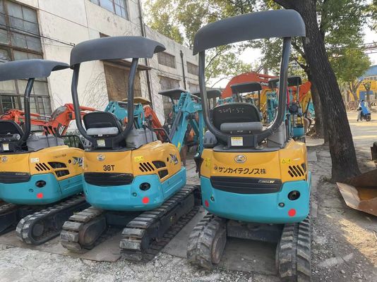 رنگ اصلی استفاده شده Kobelco Excavator U17 کارایی بالا برای کار در داخل خانه