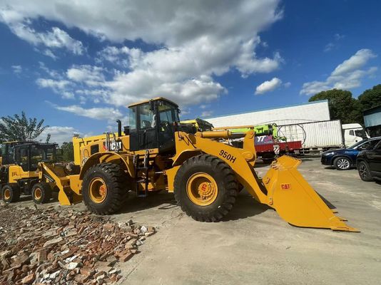 CAT 950H بارگذاری چرخ استفاده شده در محل ساخت و ساز بارگذاری جلو مورد استفاده در آفریقا