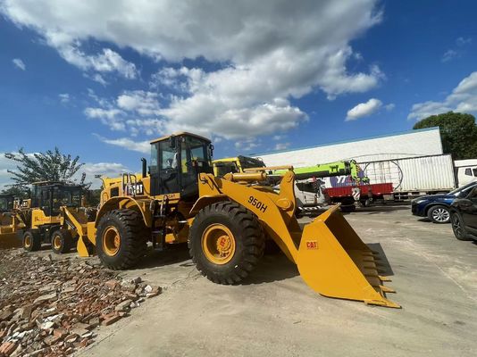 CAT 950H بارگذاری چرخ استفاده شده در محل ساخت و ساز بارگذاری جلو مورد استفاده در آفریقا