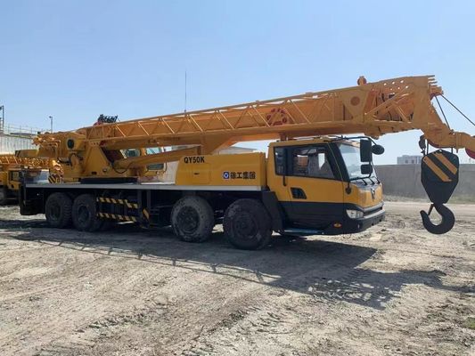 XCMG QY50K-II 50 تن کامیون استفاده شده جرثقیل با ظرفیت بالا کامیون های استفاده شده