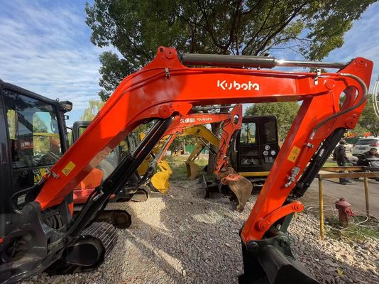 رنگ دوباره رنگ استفاده شده Kubota KX163-5 مینی خزنده حفاری در شرایط عالی / Kubota حفاری با موتور EPA و بازوی سوئیچ