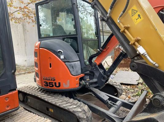 کاوشگر مینی ژاپنی اصلی استفاده شده Hitachi ZX35U-5N در وضعیت عالی/کاوشگر مینی ژاپنی استفاده شده با بازوی سوئیچ و موتور EPA