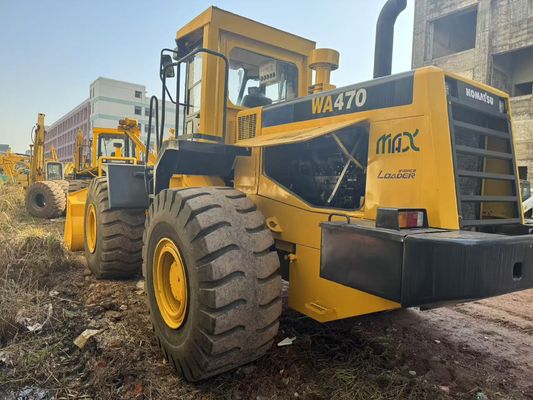 رنگ دوباره رنگ WA470-3 استفاده شده Komatsu چرخ بارگیری برای ساخت و ساز خاورمیانه