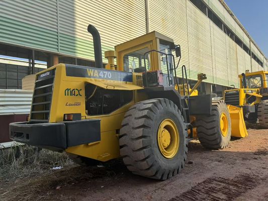 رنگ دوباره رنگ WA470-3 استفاده شده Komatsu چرخ بارگیری برای ساخت و ساز خاورمیانه