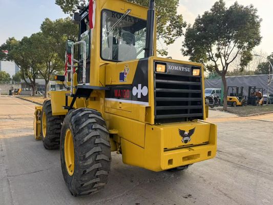 اصلی ژاپن استفاده شده کاماتسو WA100-1 چرخ بارگیری کار در باغ