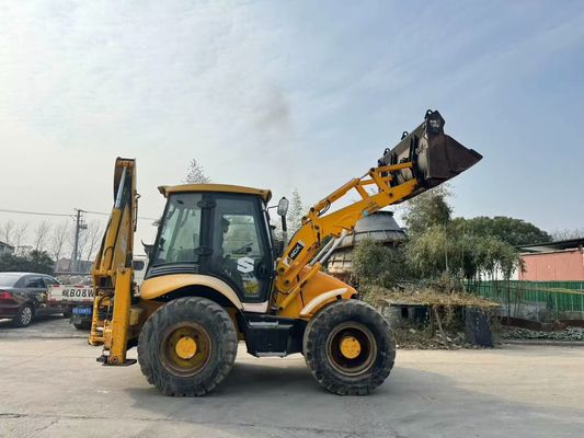 اصلی انگلستان استفاده شده JCB 4CX Backhoe Loader با چهار در یک سطل / استفاده شده JCB Backhoe Loader فروش داغ