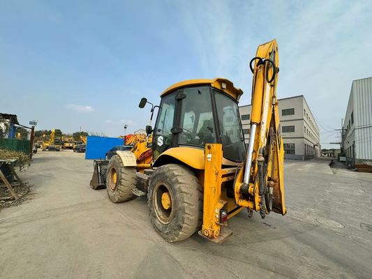 اصلی انگلستان استفاده شده JCB 4CX Backhoe Loader با چهار در یک سطل / استفاده شده JCB Backhoe Loader فروش داغ
