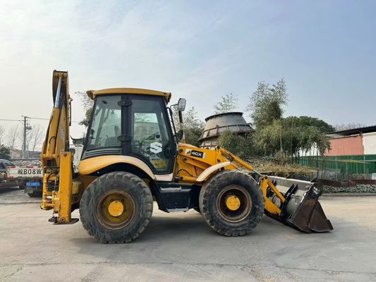 اصلی انگلستان استفاده شده JCB 4CX Backhoe Loader با چهار در یک سطل / استفاده شده JCB Backhoe Loader فروش داغ