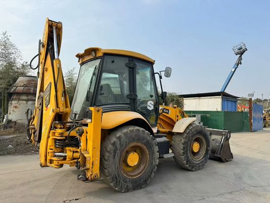 اصلی انگلستان استفاده شده JCB 4CX Backhoe Loader با چهار در یک سطل / استفاده شده JCB Backhoe Loader فروش داغ