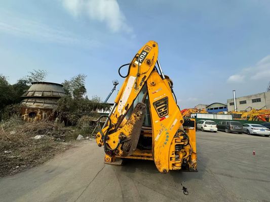 اصلی انگلستان استفاده شده JCB 4CX Backhoe Loader با چهار در یک سطل / استفاده شده JCB Backhoe Loader فروش داغ