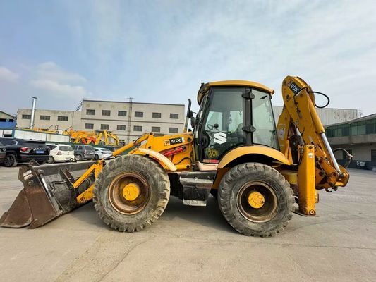 اصلی انگلستان استفاده شده JCB 4CX Backhoe Loader با چهار در یک سطل / استفاده شده JCB Backhoe Loader فروش داغ