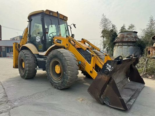 اصلی انگلستان استفاده شده JCB 4CX Backhoe Loader با چهار در یک سطل / استفاده شده JCB Backhoe Loader فروش داغ