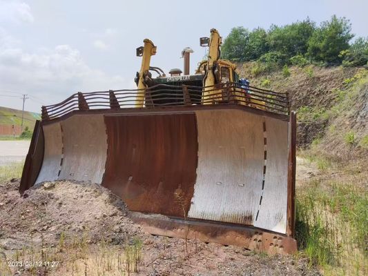 رنگ اصلی استفاده شده Caterpillar D11R بلدوزر با ریپر هیدرولیک