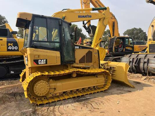 6 راه تیغه استفاده شده کرولر نصب بلدوزر CAT D5K XL رنگ اصلی