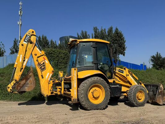 رنگ اصلی JCB 3CX بارگیری کننده استفاده شده 4 چرخ
