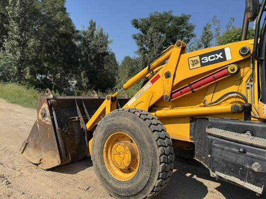 رنگ اصلی JCB 3CX بارگیری کننده استفاده شده 4 چرخ