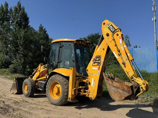 رنگ اصلی JCB 3CX بارگیری کننده استفاده شده 4 چرخ