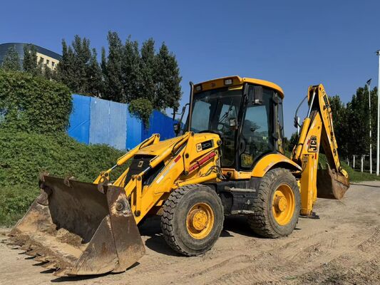 رنگ اصلی JCB 3CX بارگیری کننده استفاده شده 4 چرخ
