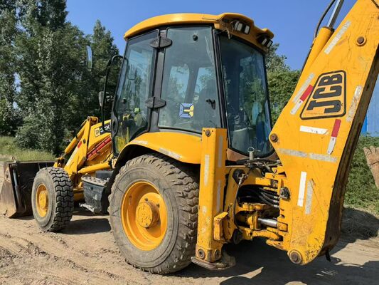 رنگ اصلی JCB 3CX بارگیری کننده استفاده شده 4 چرخ