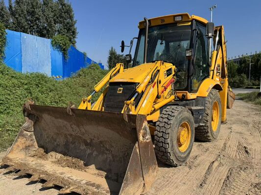 رنگ اصلی JCB 3CX بارگیری کننده استفاده شده 4 چرخ