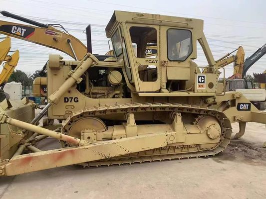 قدرتمندی دست دوم Caterpillar D7G Dozer بهره وری انرژی 6 راه تیغه